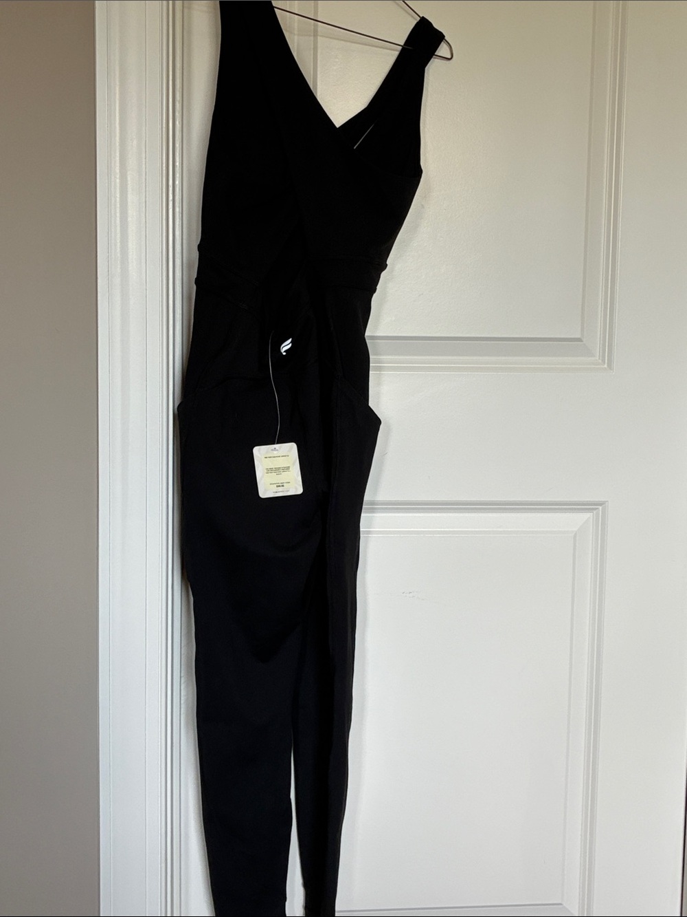 Fabletics Black twist front oasis pocket Jumpsuit
